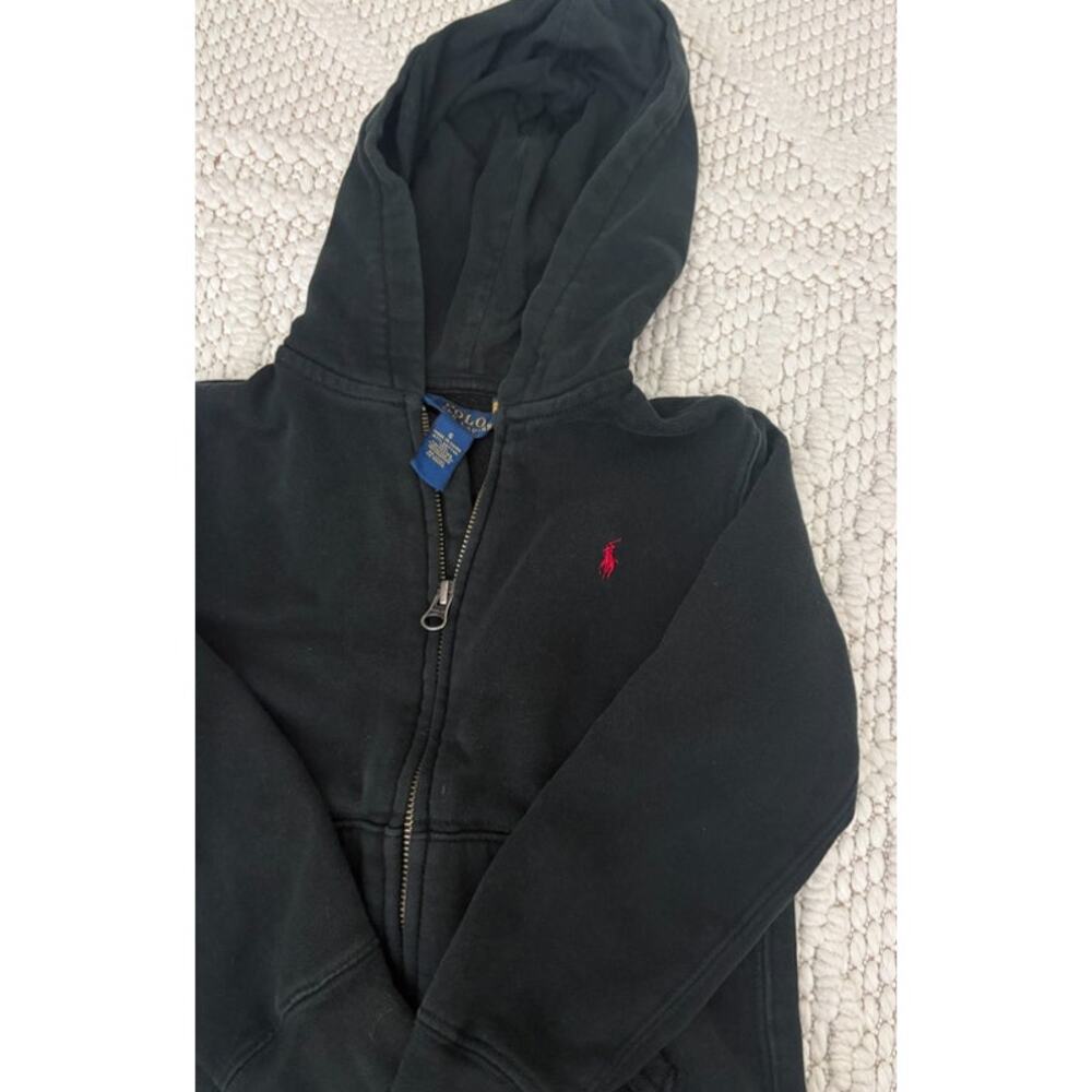 Boys Polo Ralph Lauren Black Hoodie Size 6 - Picture 3 of 4